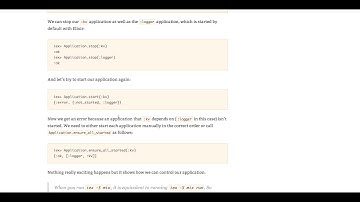 Elixir Guides - Supervisor and Application
