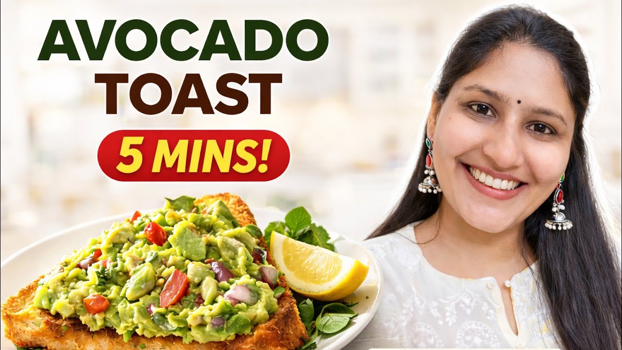 5 Minute Avocado Toast 🥑 – Healthy Breakfast Recipe | No Hassle! #avocado #recipe #healthy #tasty 