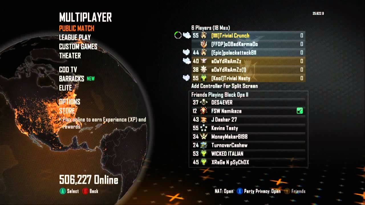 Black ops 2 18 man lobby glitch