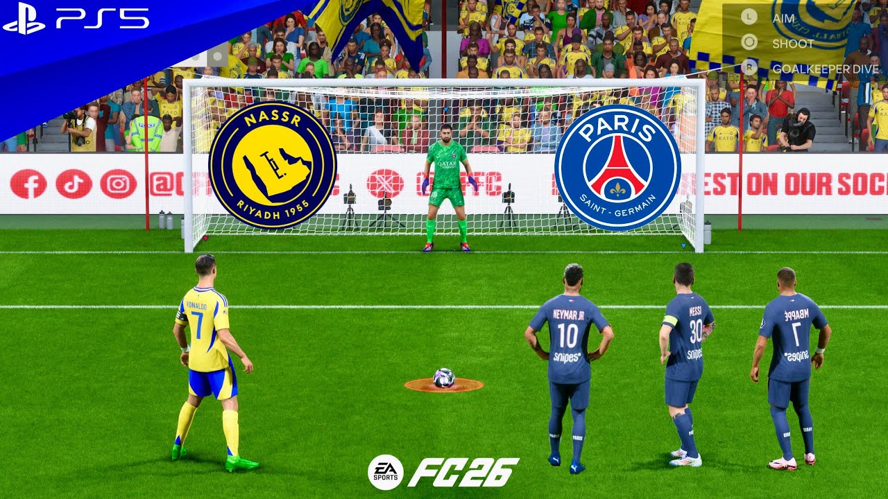 ФК 26 | РОНАЛДУ ПРОТИВ МЕССИ НЕЙМАРА МБАППЕ | АЛЬ-НАССР против ПСЖ | ПЕНАЛЬТИ - PS5