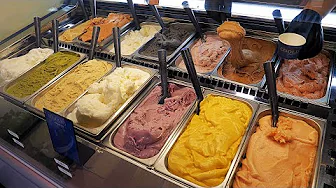 Taste of Heaven!! Traditional Italian handmade gelato made by Michelin chef / korean street food