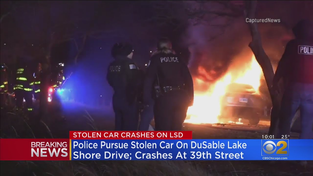Car Crashes, Burns On DuSable Lake Shore Drive After Police Pursuit ...