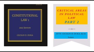 CRITICAL AREAS IN POLITICAL LAW PART2