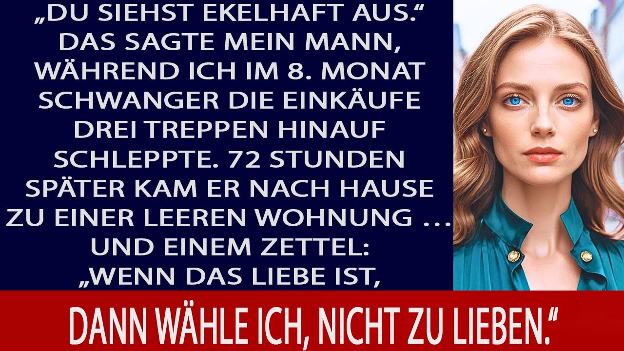 Mein ehemann nannte mich ekelhaft, als ich schwanger einkäufe schleppte also ließ ich ihn mit nichts