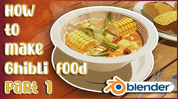 How to make Ghibli food in blender | Part 1