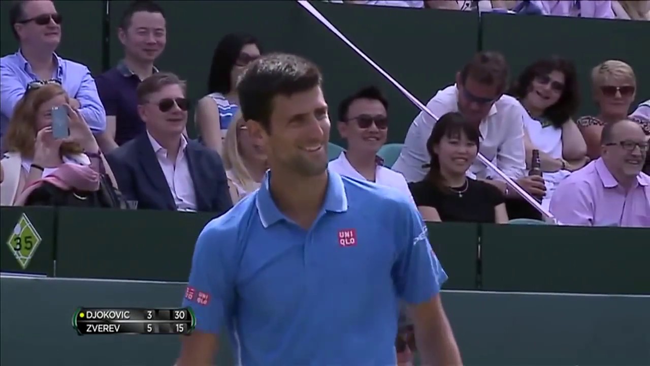 Novak Djokovic funny ace - YouTube