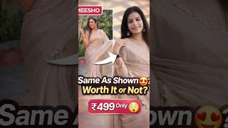 499 Meesho Saree 😳 Worth It or Waste of Money? Honest Review@meeshoapp #shorts