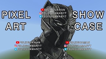 Minecraft Pixel Art Showcase - Black Panther