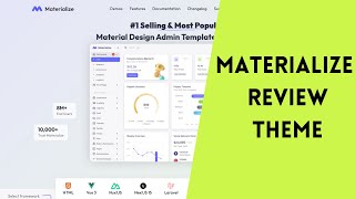 🥇 MATERIALIZE THEME REVIEW | HTML THEME