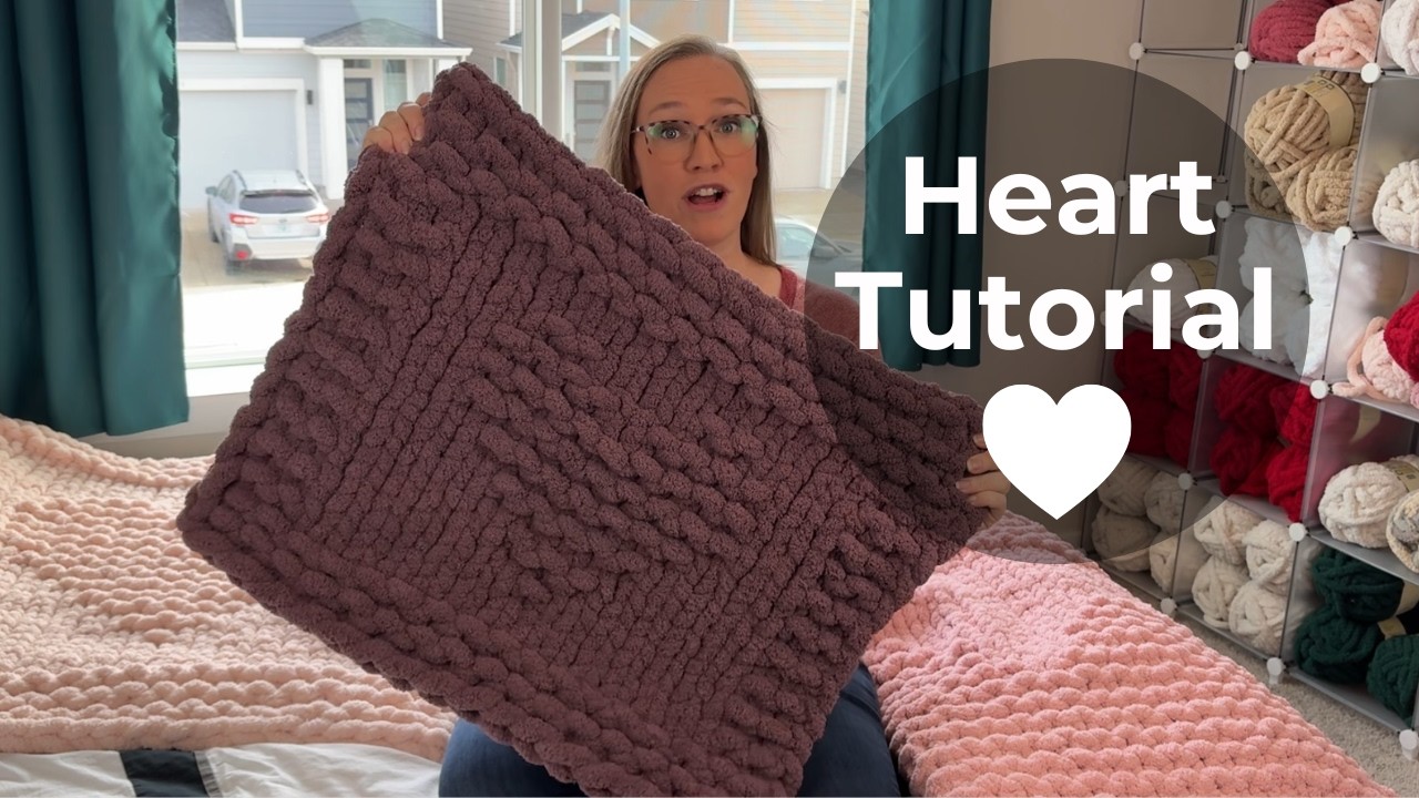 ❤️ How to Finger Knit a Heart Using Only Knit & Purl Stitches (Beginner Friendly Tutorial)