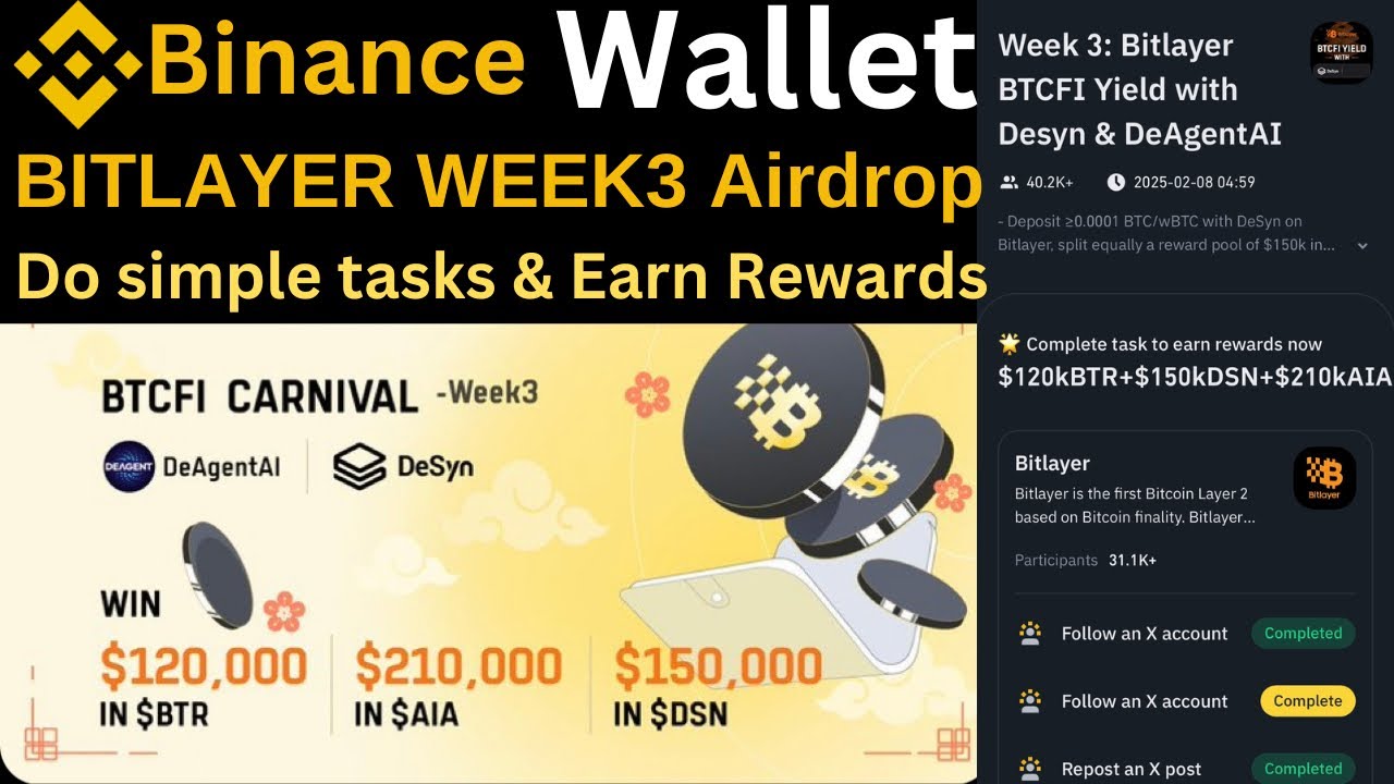 New Binance week3 Bitlayer web3 Airdrop | Free Simple tasks & Earn 1 ...