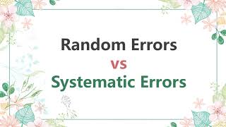Famous Random vs systematic errors Profile
