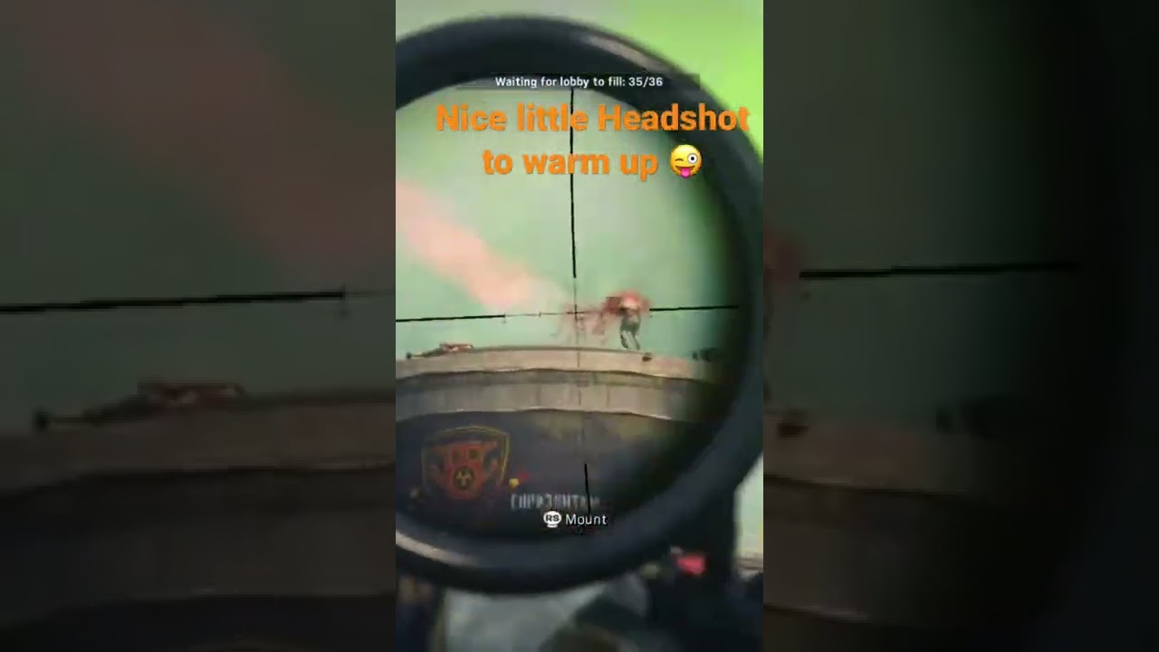 Nice little headshot to warm up 