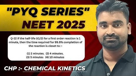 If the half-life for a 1st order rxn is 1 min,then the time required for 99.9% completion of the rxn