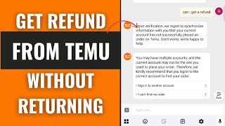 How To Get Refund On TEMU Without Returning (WORKING) - TEMU NEW METHOD