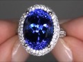 Natalie Portman Estate Consignment D-Block "Flawless" Tanzanite & Diamond Ring Set In Solid Platinum