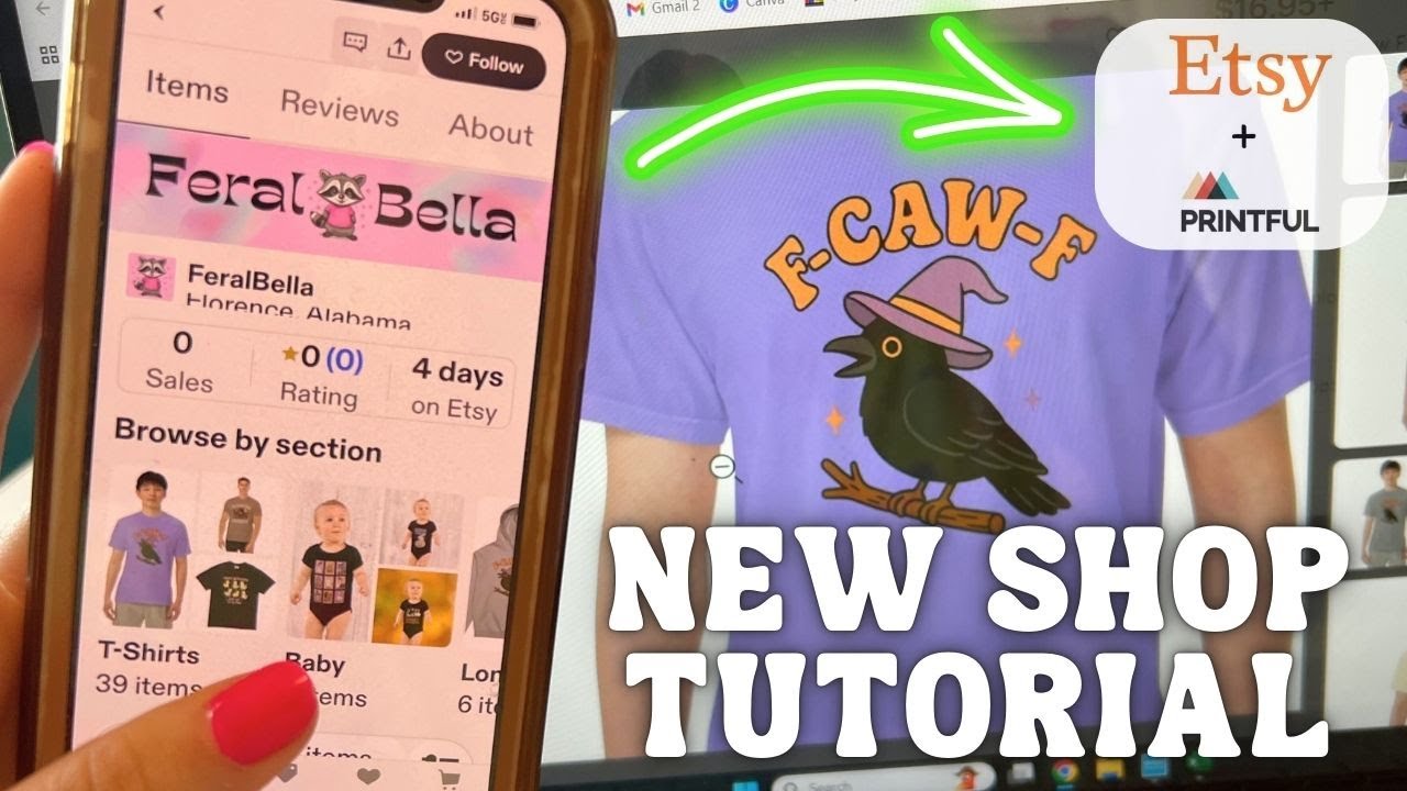 Etsy Print on Demand TUTORIAL How You Can Start a Brand New Shop in ...