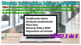 Informática básica y ofimática. Tema 1: Hardware y Software. Administrativos y Auxiliares del Estado screenshot 5