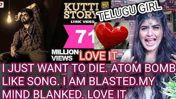 "KUTTY STORY" SONG FROM "MASTER" *VIJAY THALAPATHI* SONG *ATOM BOMB* REACTION VIDEO BY SANGEETHA