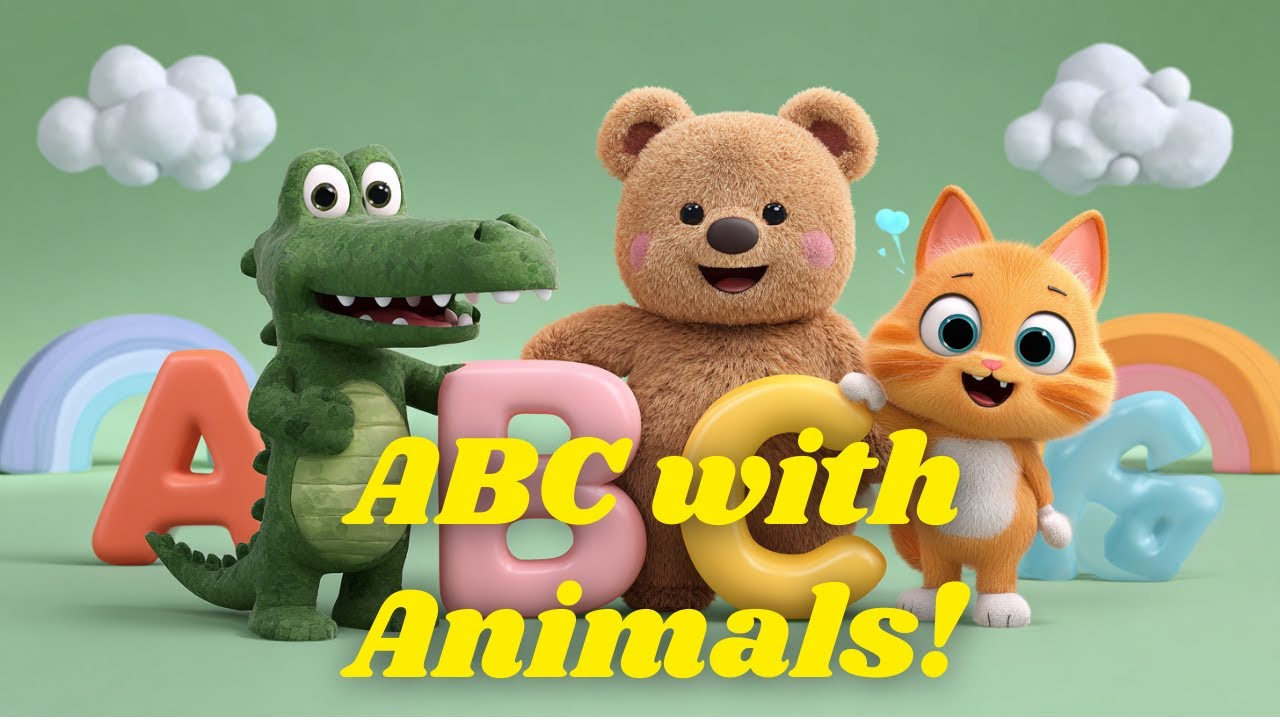 ABC Song for Kids | Learn the Alphabet with Cute Animal Friends ...