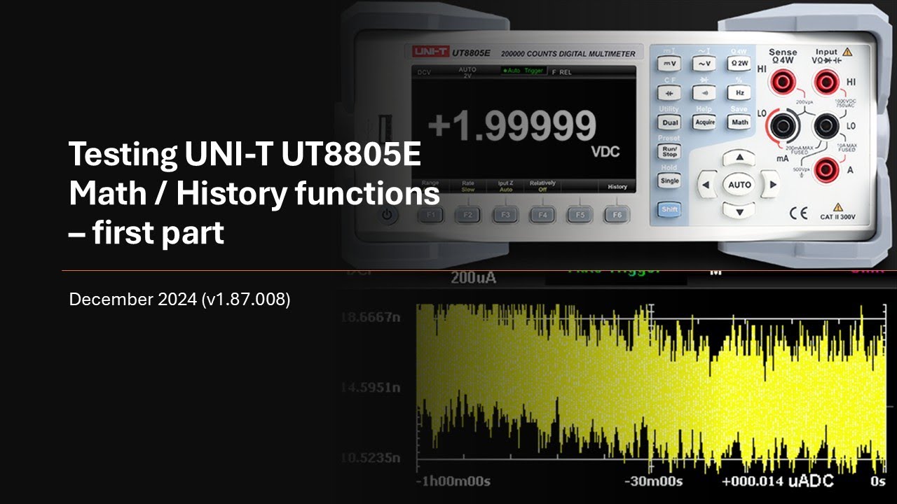 #12 UNI-T UT8805E math-history test Part 2 - YouTube