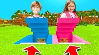 Minecraft PE : DO NOT CHOOSE THE WRONG SECRET BASE! (Boy vs Girl)