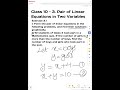 Exercise 3.1 Q1-1 Part 1| Class 10 | Pair of Linear Equations in Two Variables| CBSE | @SunheraSyed