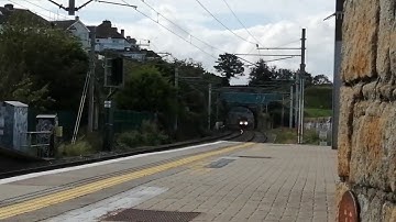 Irish Rail Dart arriving at Seapoint Station