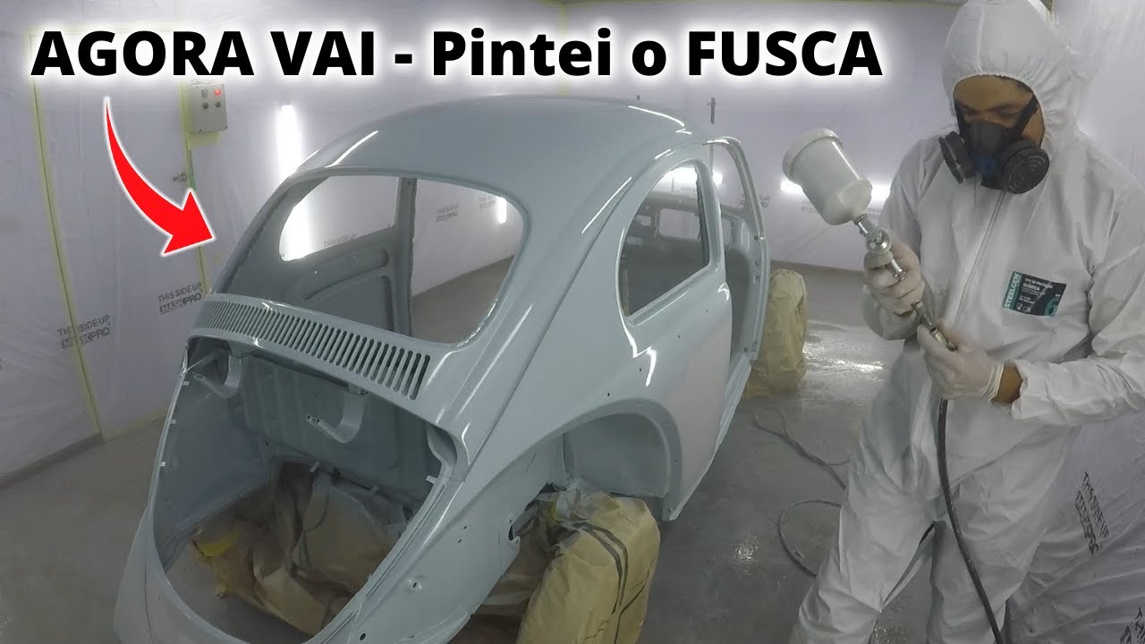 AGORA VAI! Pintura do FUSCA passo a passo / Quer aprender a pintar carro com tinta pu e verniz?