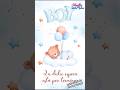 Baby shower niño, osito vintage, invitación video, invitaciones digitales