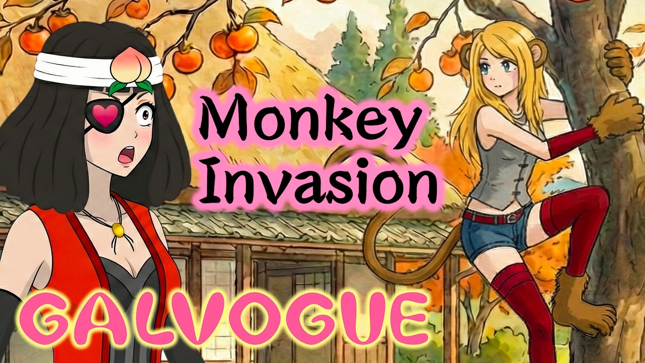 AI Anime MV ) Monkey Invasion - Girl MOMOTARO ( Peach Boy : GALVOGUE Edition )