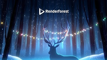 Christmas Reindeer Logo Reveal Wide