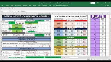 Excel Design of Steel Compression Members PART 2of4 (Built-Up part1)