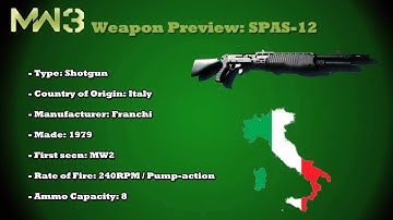 MW3 Guns - SPAS-12 (MW3 Weapons previews Part 7)