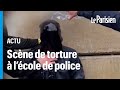 Une jeune recrue subit un simulacre de noyade dans une cole de police