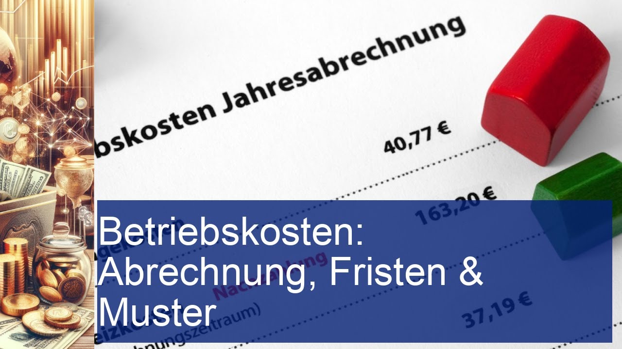 Betriebskosten: Abrechnung, Muster & Fristen | Jetzt klicken