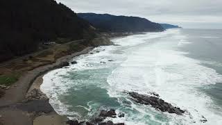 Oregon Coast Drone Cinematography 4K Video! | Bob Creek Wayside Beautiful Rocky Beach Yachats Oregon