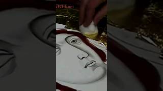Shell gold technique. Whatch the video on Giotto's technique