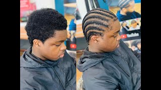 CORNROWS ON UNEVENLY SHORT HAIR