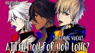 Nightcore - Attention x How Long (Switching Vocals) chords