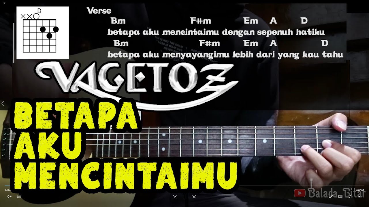 VAGETOS BETAPA AKU MENCINTAIMU Chord / Kunci Gitar dan Lirik YouTube
