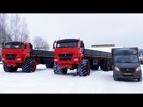 Видео: Вездеход ЯМАЛ, огромный грузовой внедорожник для Зимника севера