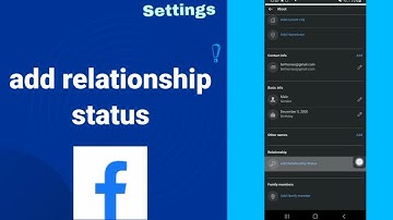 How to add relationship status On Facebook Lite