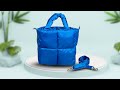 👜​Confección de Bolso de Tela Acolchado Puffer Paso a Paso con Medidas para el Molde #moldesgratis​