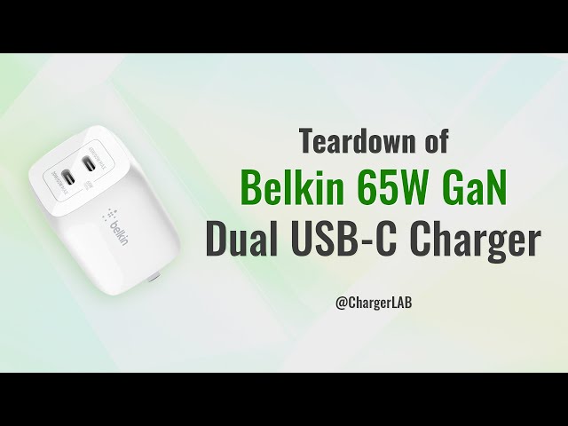 Teardown of Belkin 65W BoostCharge Pro Dual USB-C GaN Charger