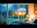 Cozy Bedroom Rain &amp; Fireplace 🌧️🔥 | 3 Hours Relaxing Rain Sounds for Sleep &amp; Focus