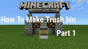 Minecraft PE | How to Make Automatic redstone Trush Bin Part 1