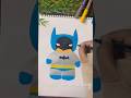 Simple Batman Drawing Tutorial #ytshorts #shorts #saziya art studio