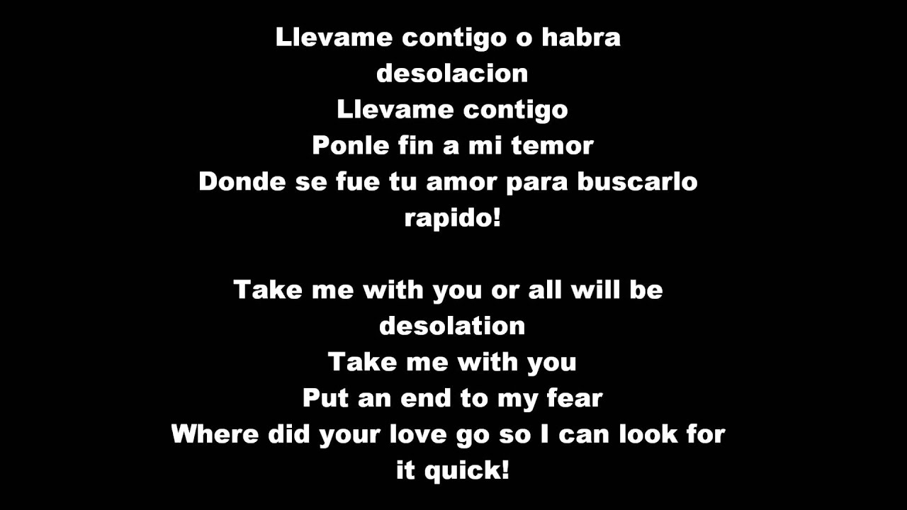 Romeo Santos - Llevame Contigo Lyrics Spanish/English - YouTube