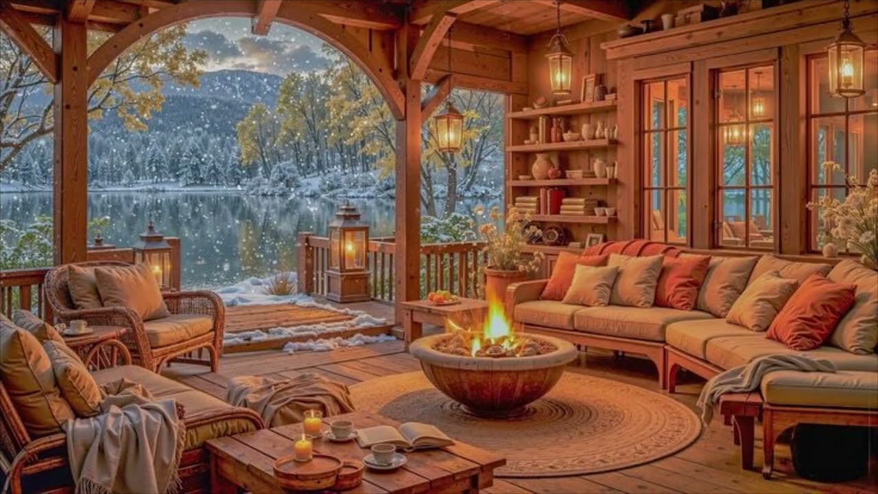 Cozy Winter Piano ❄️ Snowy Forest Cabin Ambience for Sleep, Study & Relaxation (2 Hours) 🎹😴 